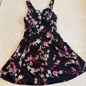 Express floral dress with cutout back